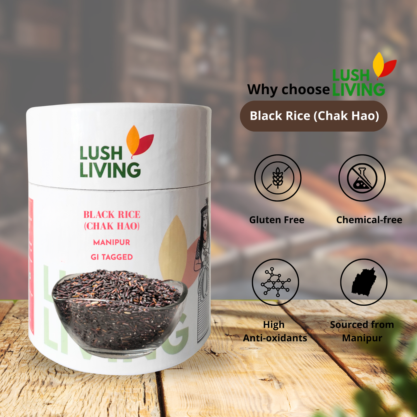 Black Rice (Chak-Hao) 400gms