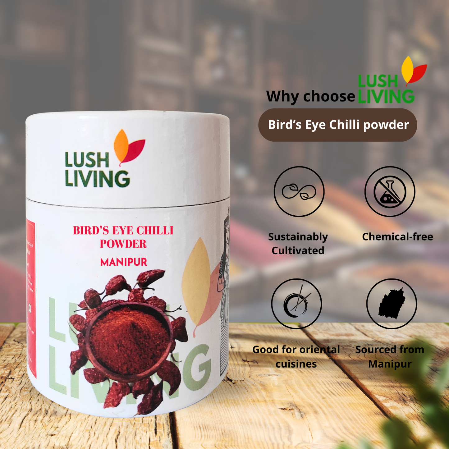 Bird's Eye Chilli Powder 200gms