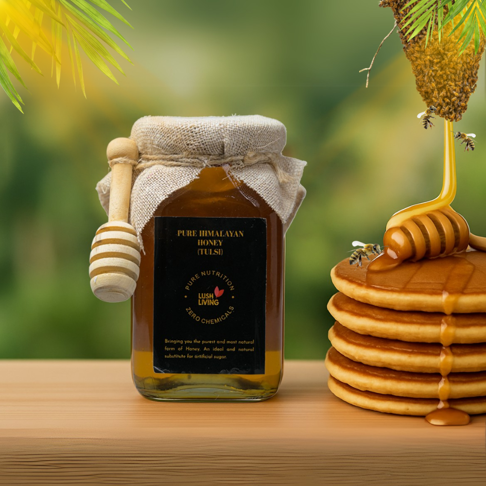 LushLiving Tulsi Honey: Ancient Wellness in a Modern Jar
